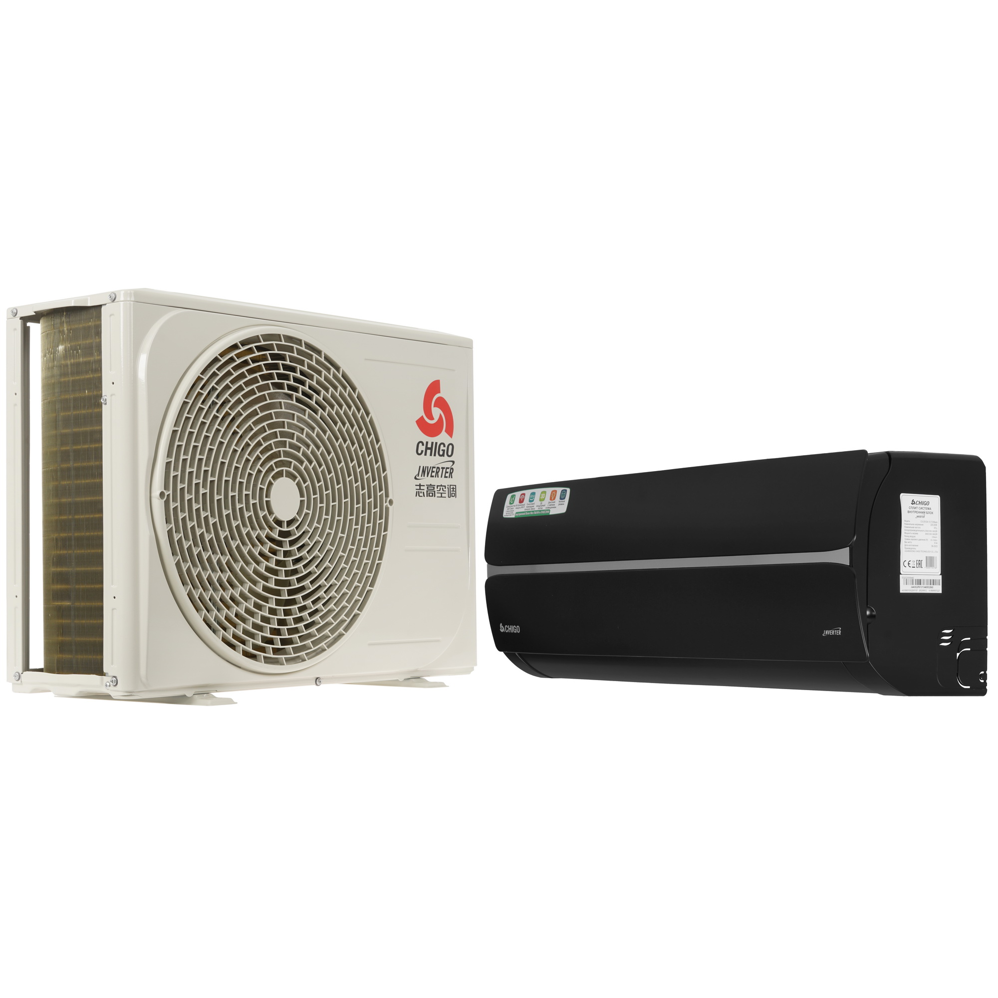 9025309 Кондиционер настенный сплит-система Chigo KING CS-25V3A-1C172/CS-25V3A-1C172 черный STDN-0047347