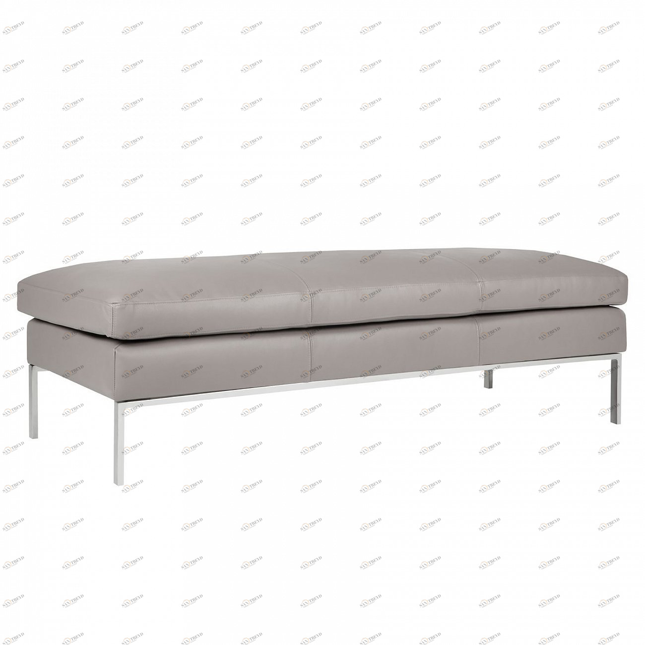 Банкетка серая на металлических ножках 123х65 см Justus SITS JUSTUS 192067 Серый 