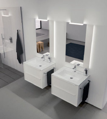 MANHATTAN1 Комплект мебели cm 72,4 + 72,4 Berloni Bagno 42959 - Вид №1