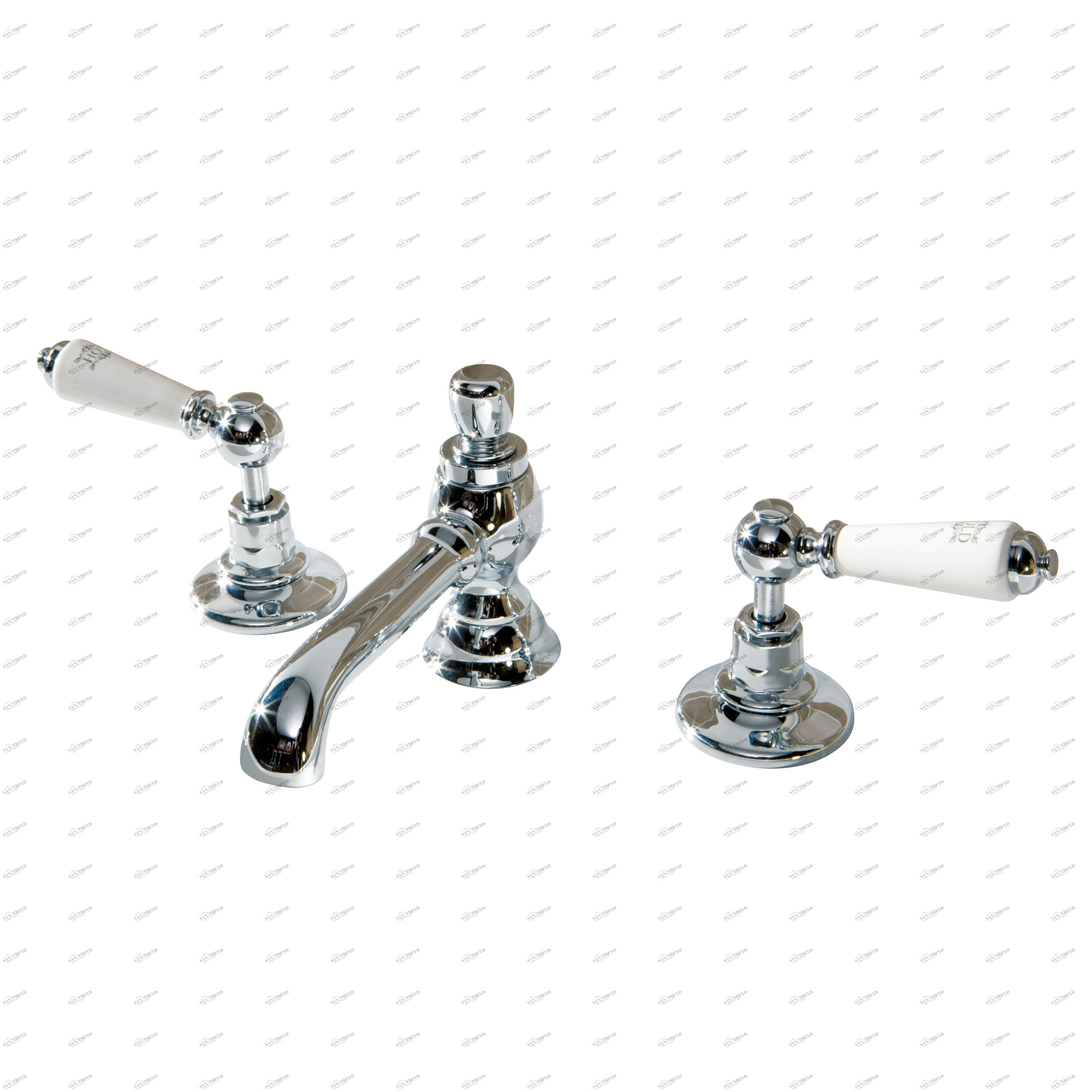 Traditional bathrooms Смеситель для раковины на 3 отверстия АСКОТ ЛАНГЛИ Tb490.514.ag 