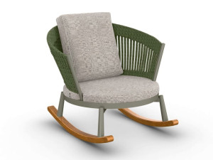 Кресло-качалка из веревки и алюминия