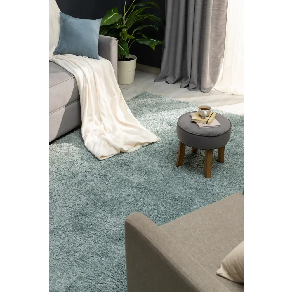 Ковер полипропилен Шагги Тренд L001 200x300 см цвет голубой MERINOS STLM-2148061 - Вид №4