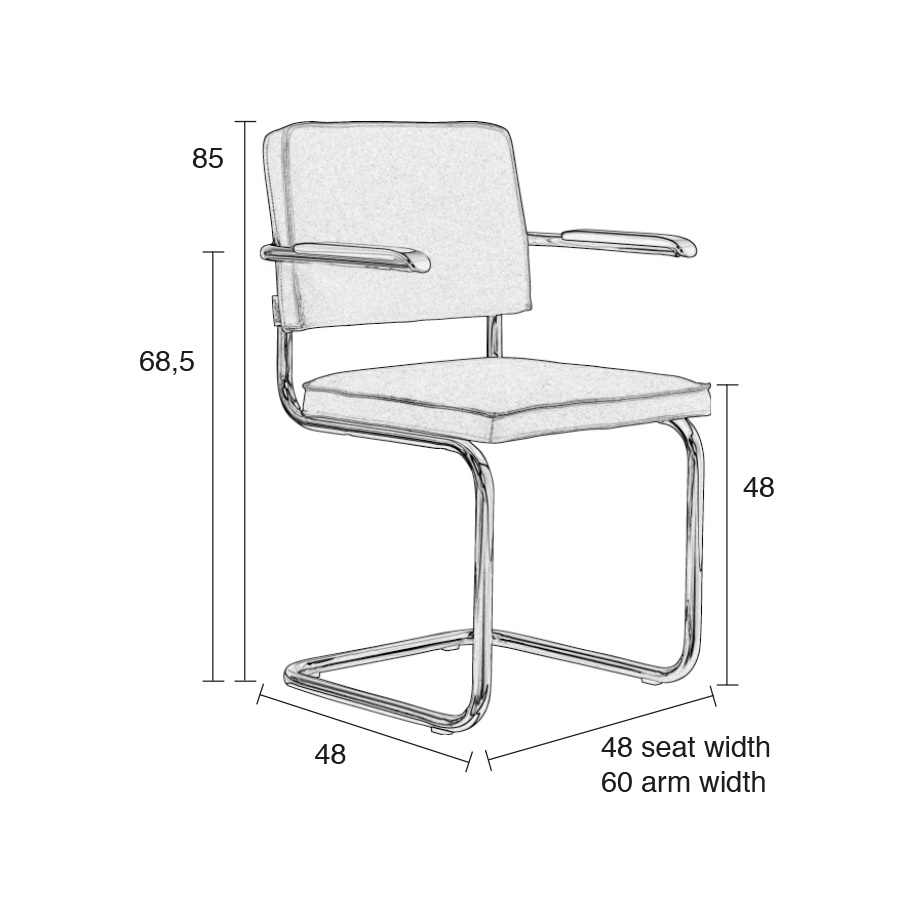 Стул Ridge Kink Vintage синий Zuiver 1100109 - Вид №9