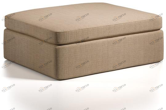 Caroti Прямоугольный пуф из ткани Via montenapoleone 2052 