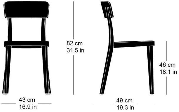 horgenglarus Стул из фанеры с открытой спинкой  1-340  - Вид №10