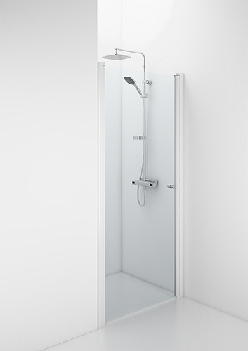 59770180 Решение IFO Space для ниши СПВК, белые лакированные профили, прозрачное стекло с ручкой, ниша СПВК 1100