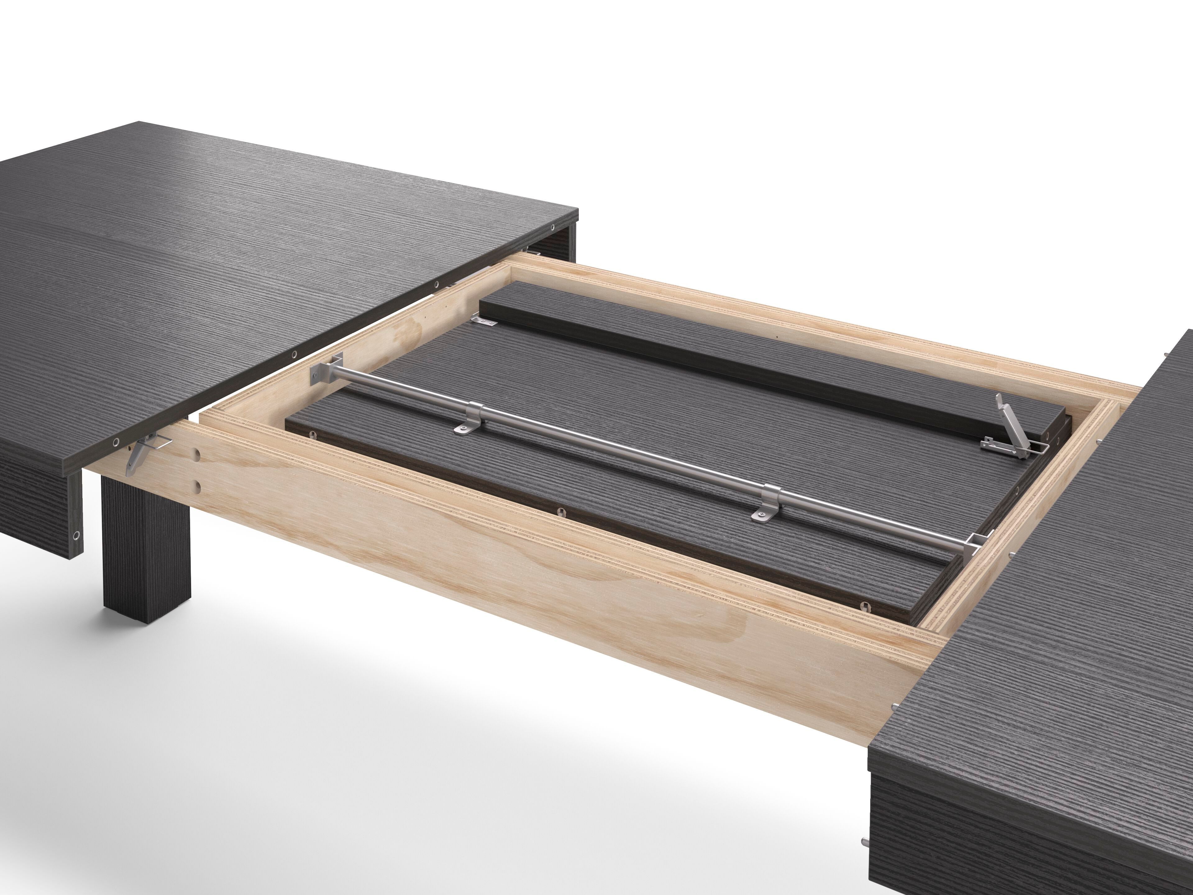 Выдвижной стол из черного ясеня с 2 скамейками Mobili Fiver Rachele ARCH-00085365 - Вид №3