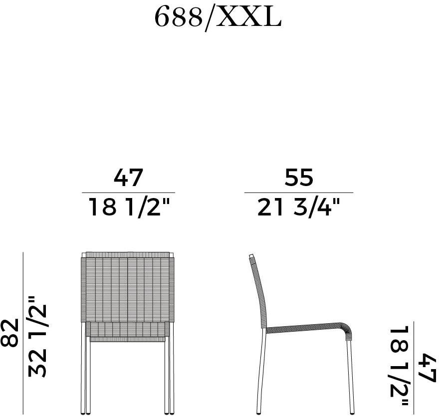 Potocco Штабелируемый веревочный стул Agra 688/xxl - Вид №5