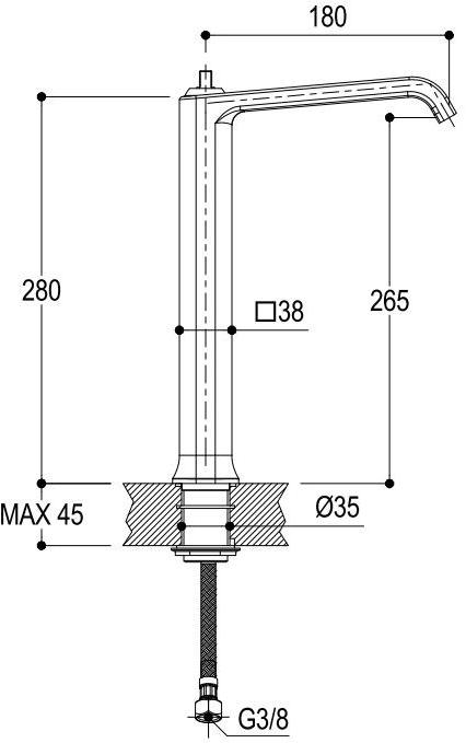 Смеситель для умывальника Taormina Pr35av201+pr35ma001 Santreyd - Вид №5