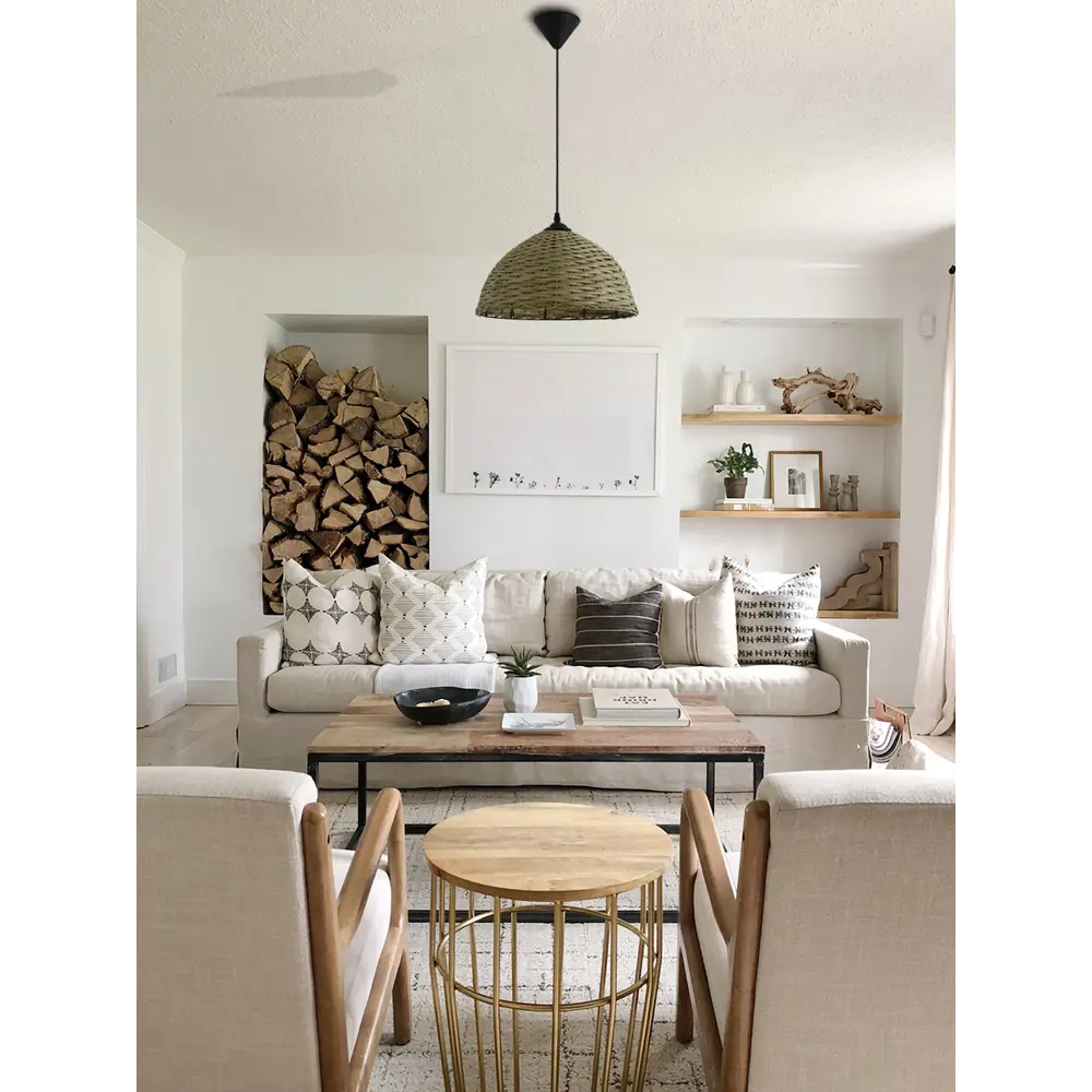 Подвесной светильник Eko 1xE27x60 Вт, металл/текстиль, цвет тёмное дерево/мультиколор LAMPLANDIA STLM-2175099 - Вид №12