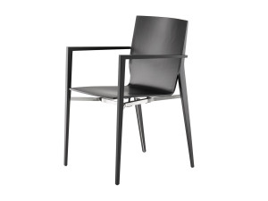 Деревянный штабелируемый стул с подлокотниками