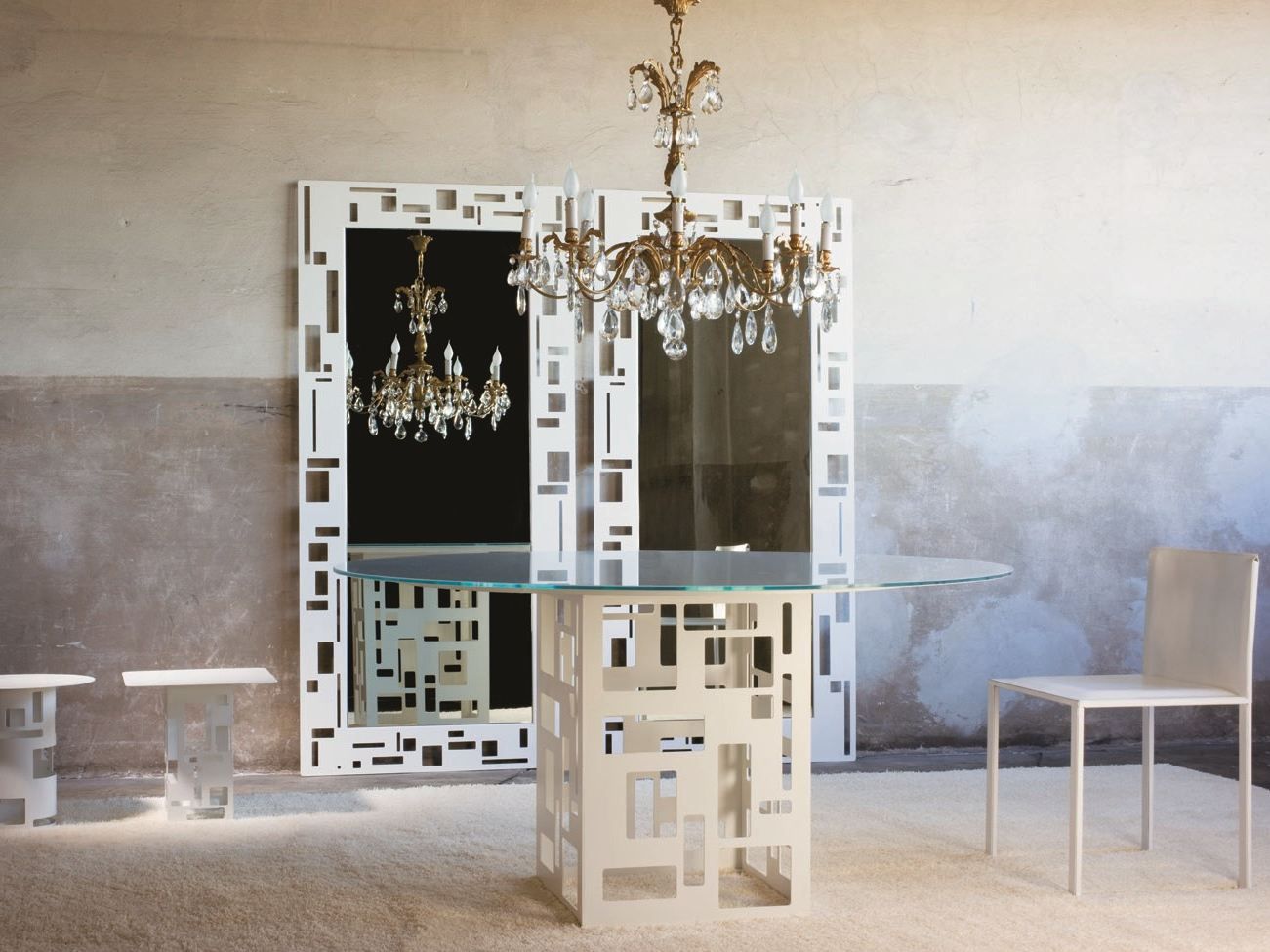 Хрустальный стол на заказ YDF ARCH-00014429