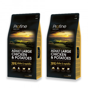 ПР0018431*2 Корм для собак для крупных пород курица, картофель сух. 15кг (упаковка - 2 шт) PROFINE