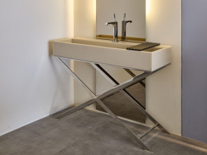 Одинарный прямоугольный умывальник из смолы