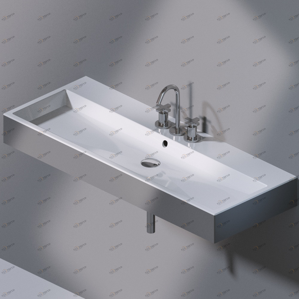 L279T1R3V4.216 Подвесная раковина настенная прямоугольная A. e T. Italia Tank серая AeT ITALIA