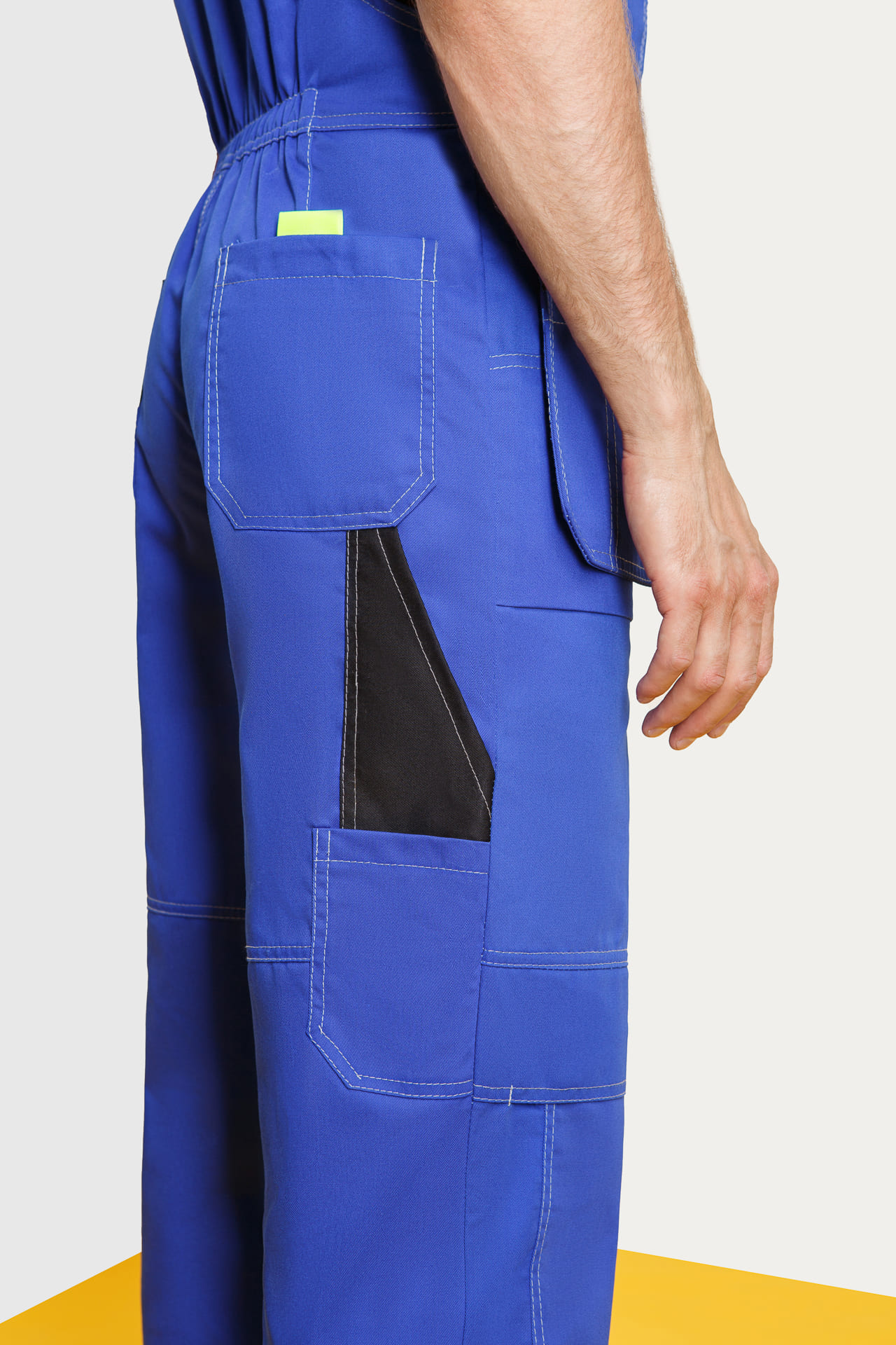 5039605 Костюм "Профессионал-2" василек-черный-лимон  Летняя спецодежда  размер 52-54/158-164  - Вид №16