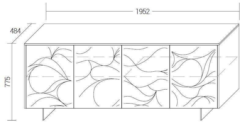Dall'Agnese Буфет лакированный с распашными дверцами sun-id-1357975 - Вид №3