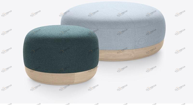 ALKI Круглый пуф из ткани Egon sun-id-1387890