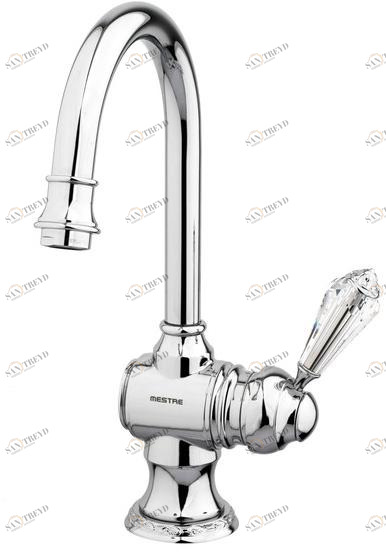 Bronces Mestre Смеситель для умывальника с кристаллами swarovski® с глянцевой поверхностью Adriatica 058203.f00.50