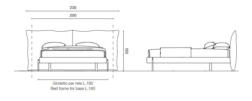 Двуспальная кровать с мягким изголовьем Devina Nais CHLOÉ ARCH-00086200 - Вид №6