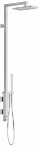 Remer Rubinetterie Комплект термостатической душевой колонки со смесителем и лейкой Qubika thermo Qt 36