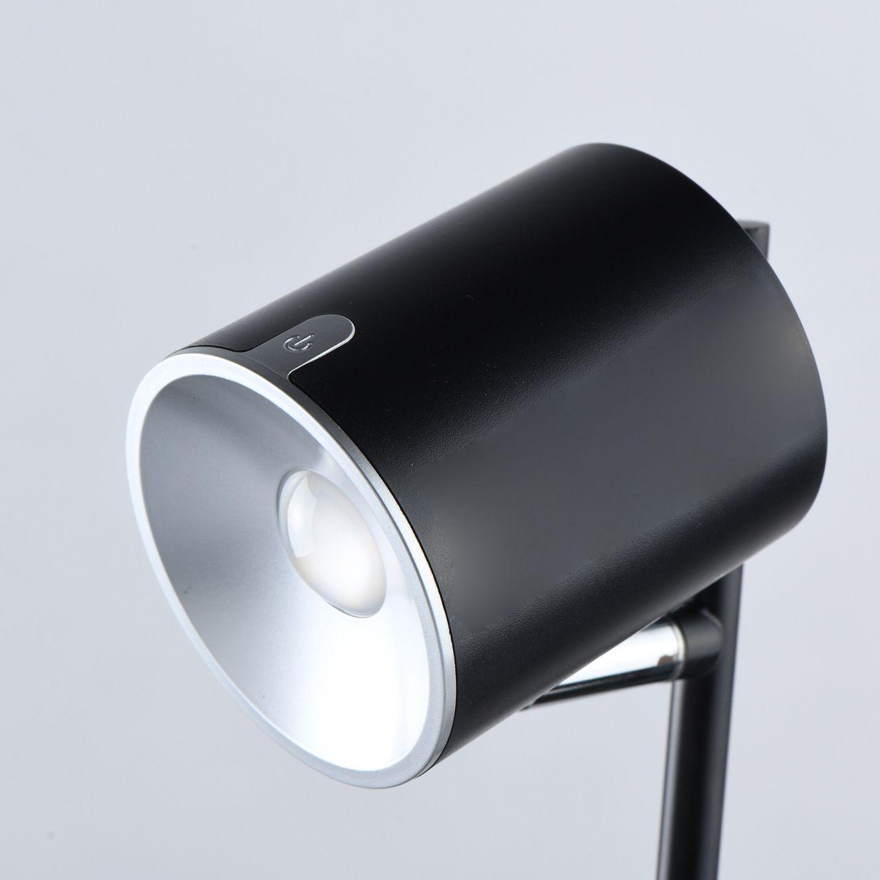 Настольная лампа черная высокая с плафоном "Эдгар" 408032401 DE MARKT КЛАССИЧЕСКИЕ 00-3834694 Черный  - Вид №1