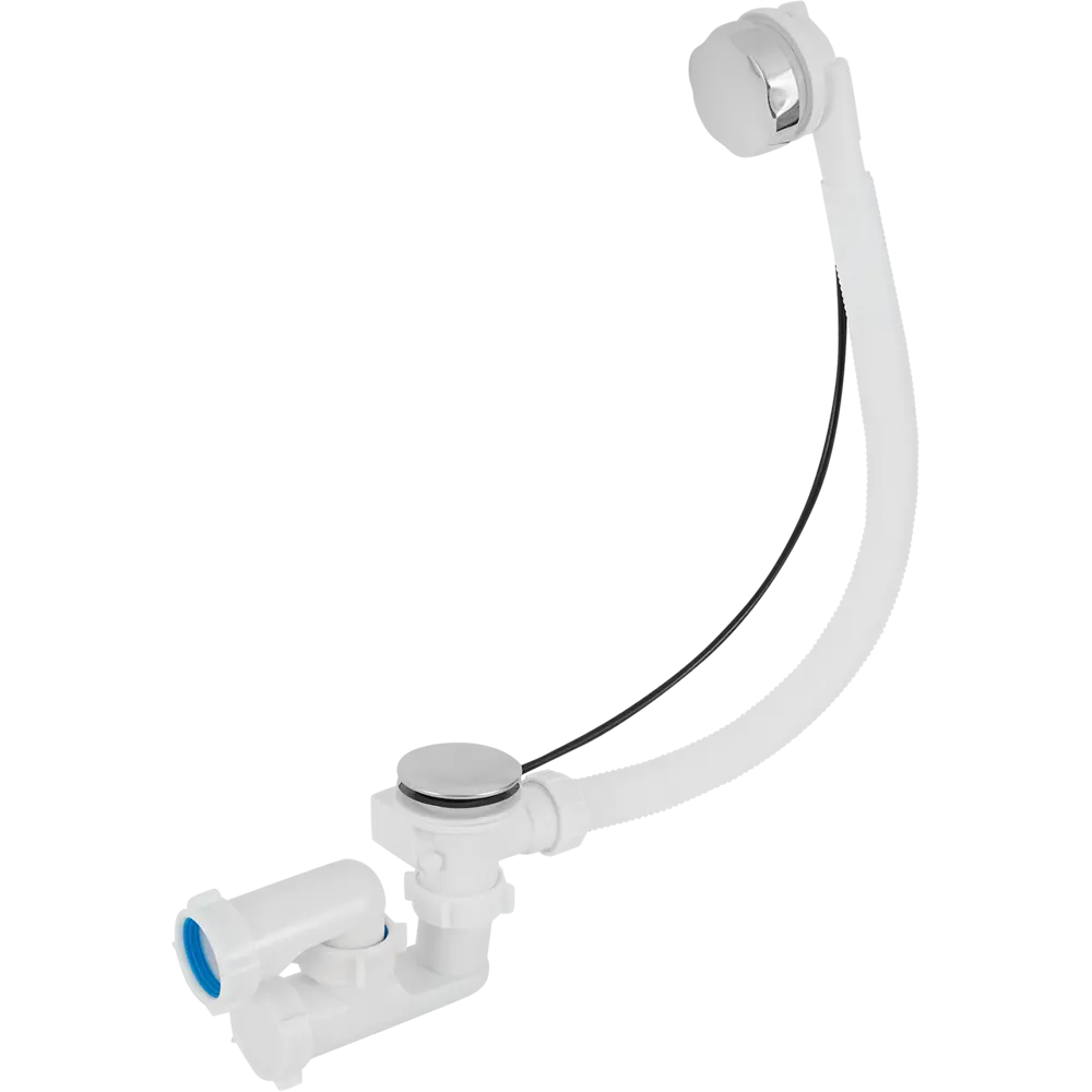 Сифон для ванны АНИ Пласт с полуавтоматическим сливом-переливом 84660200 STLM-0053549