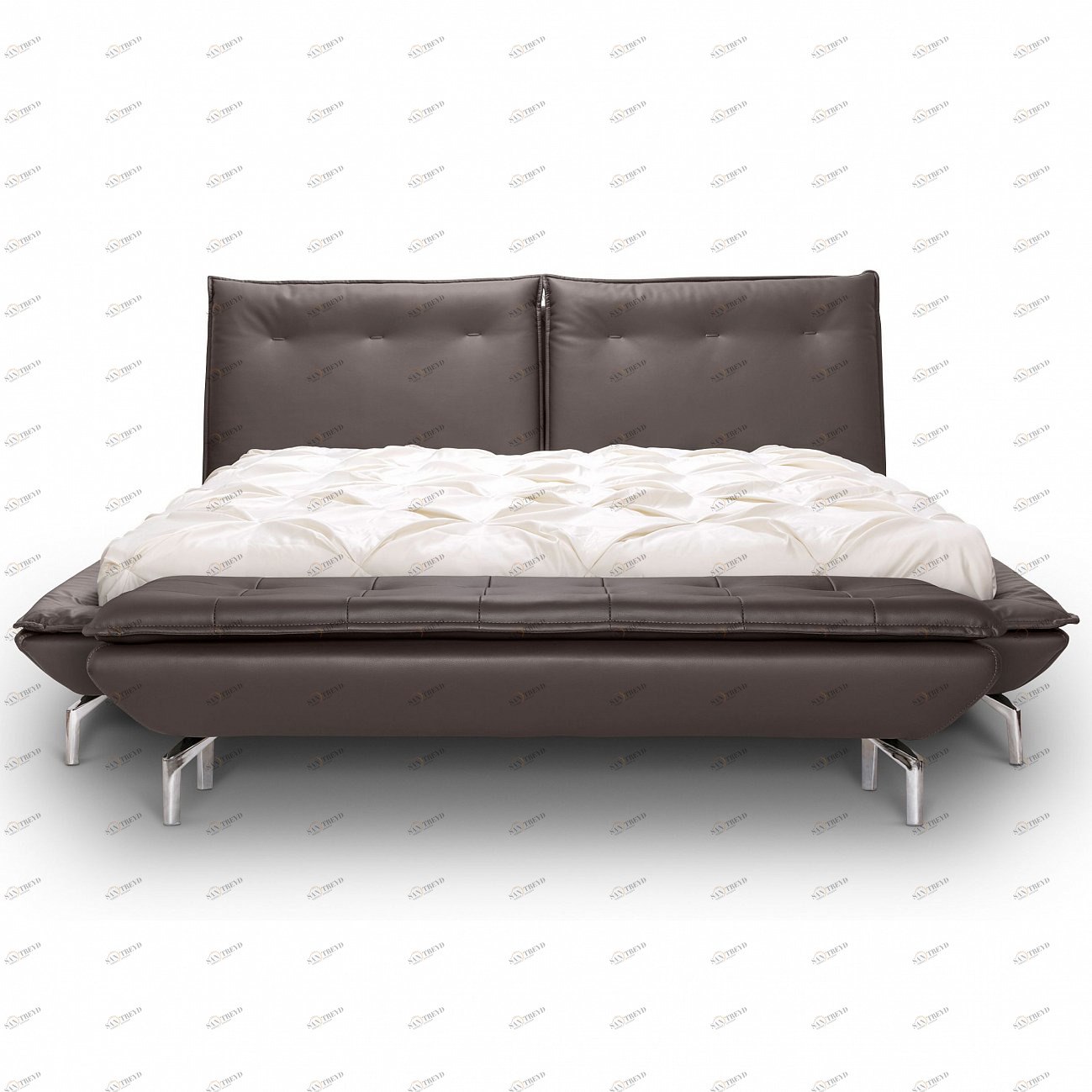 Кровать полутораспальная 140х190 коричневая Morgan KELLY LOUNGE ДИЗАЙНЕРСКИЕ 094395 Коричневый 