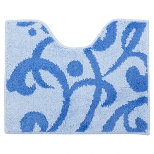 Коврик для туалета Mr Penguin Узоры, 40х50 см, микрофибра, цвет синий