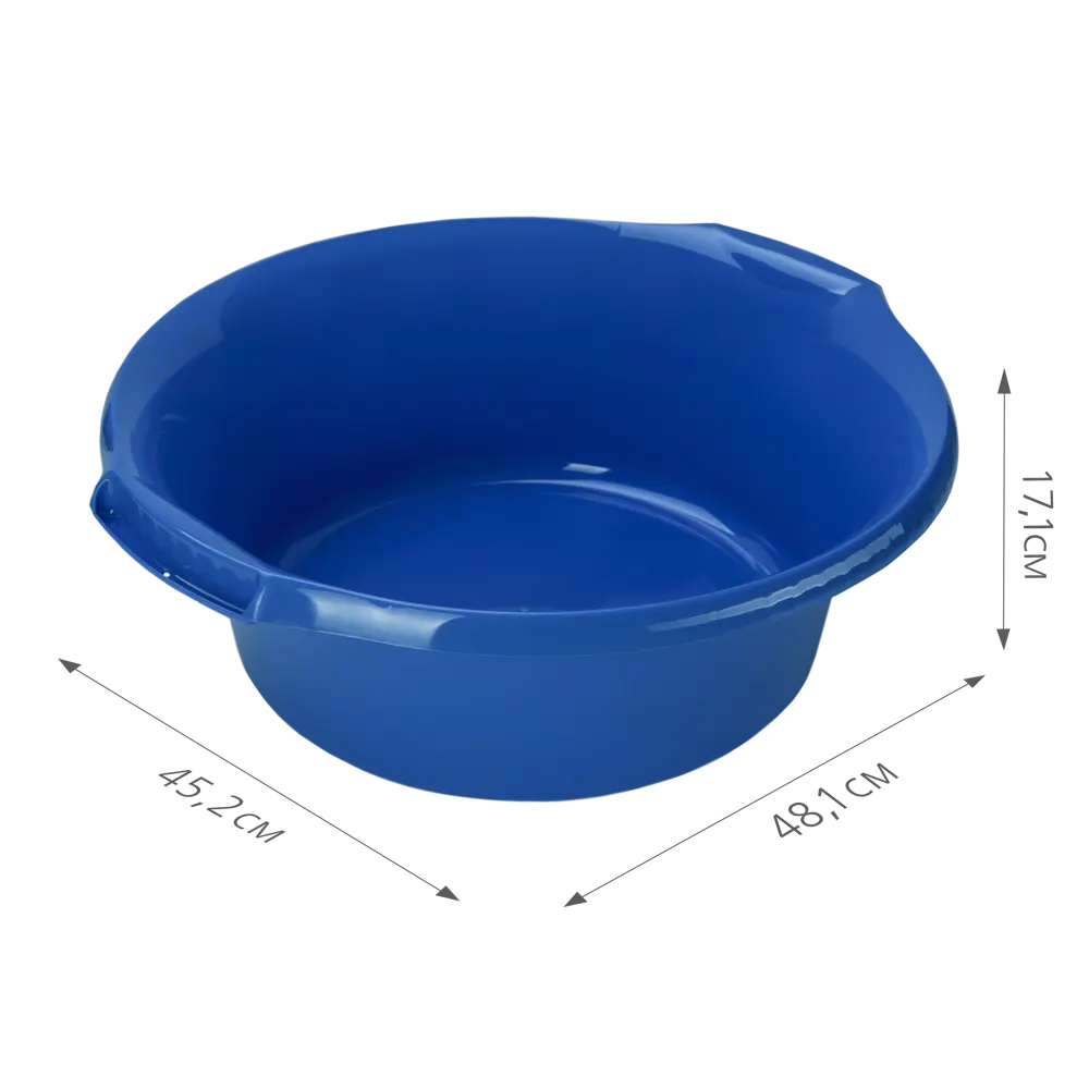 Таз круглый «Водолей» 16 л пластик цвет синий MARTIKA STLM-2181750 - Вид №4