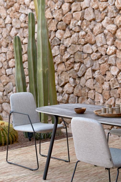 Обеденный стул белый морская кожа белый Manutti Loop MNST80 - Вид №2