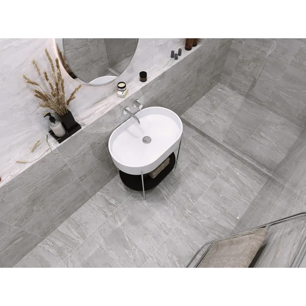 Керамогранит Marmo Milano 60.7х60.7 см 1.105 м² цвет серый 82637804 STLM-2027697 Golden Tile  - Вид №3