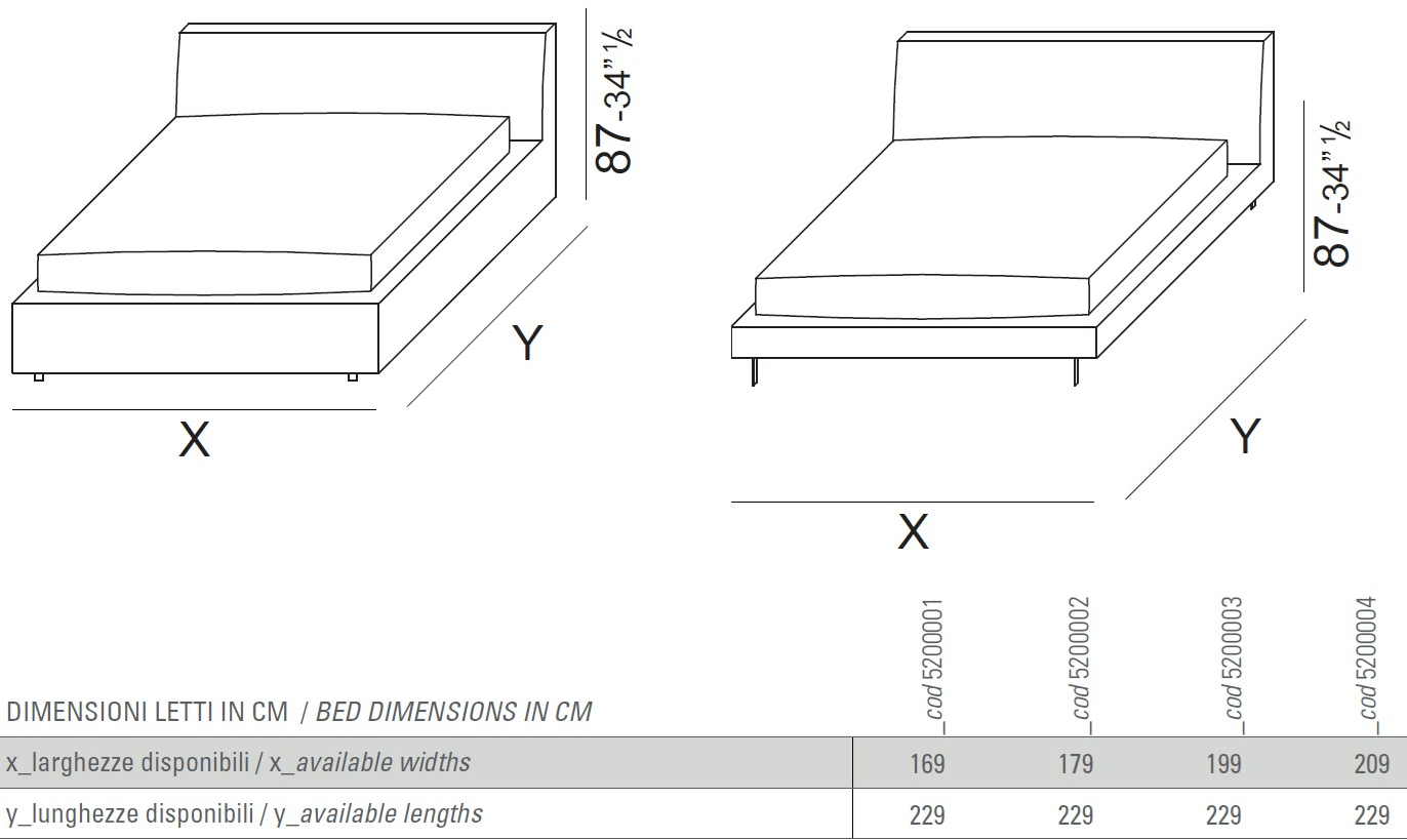 Vibieffe Кровать с обивкой из ткани или кожи sun-id-1508309 - Вид №3