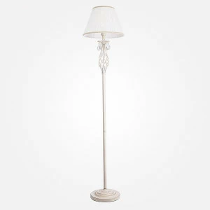 Торшер Eurosvet Amelia 10073/1 белый с золотом/прозрачный хрусталь Strotskis EUROSVET ЭЛИТНЫЕ 181079 Белый