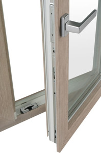 ПВХ распашная дверь-окно