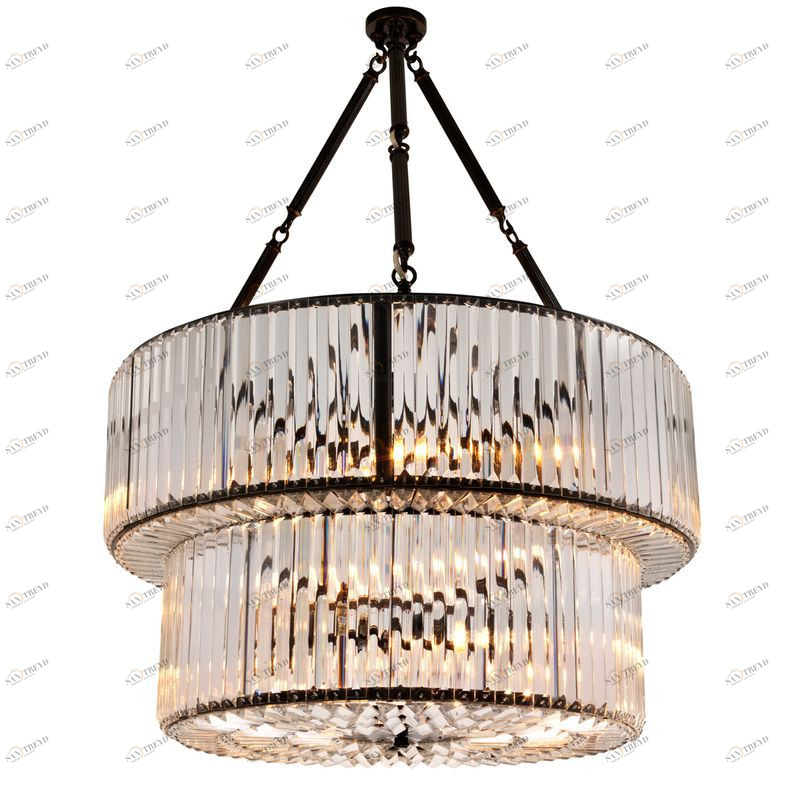 Люстра Infinity Double от Eichholtz прозрачная 109667 EICHHOLTZ ДИЗАЙНЕРСКИЕ, EICHHOLTZ, ДВУХЪЯРУСНЫЕ 061568 Прозрачный 
