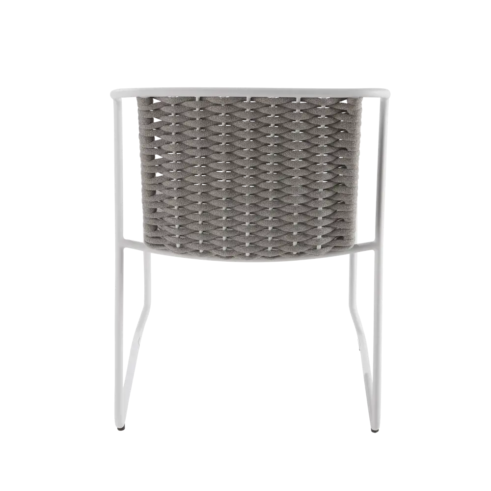 Стул Naterial Livia 63.5x80.5x58 см алюминий/текстиль цвет бело-серый STLM-2115461 - Вид №4