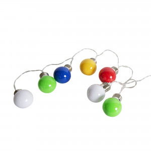 82063586 Электрогирлянда комнатная нить «Лампочки» 1.35 м 10 LED мультисвет на батарейках