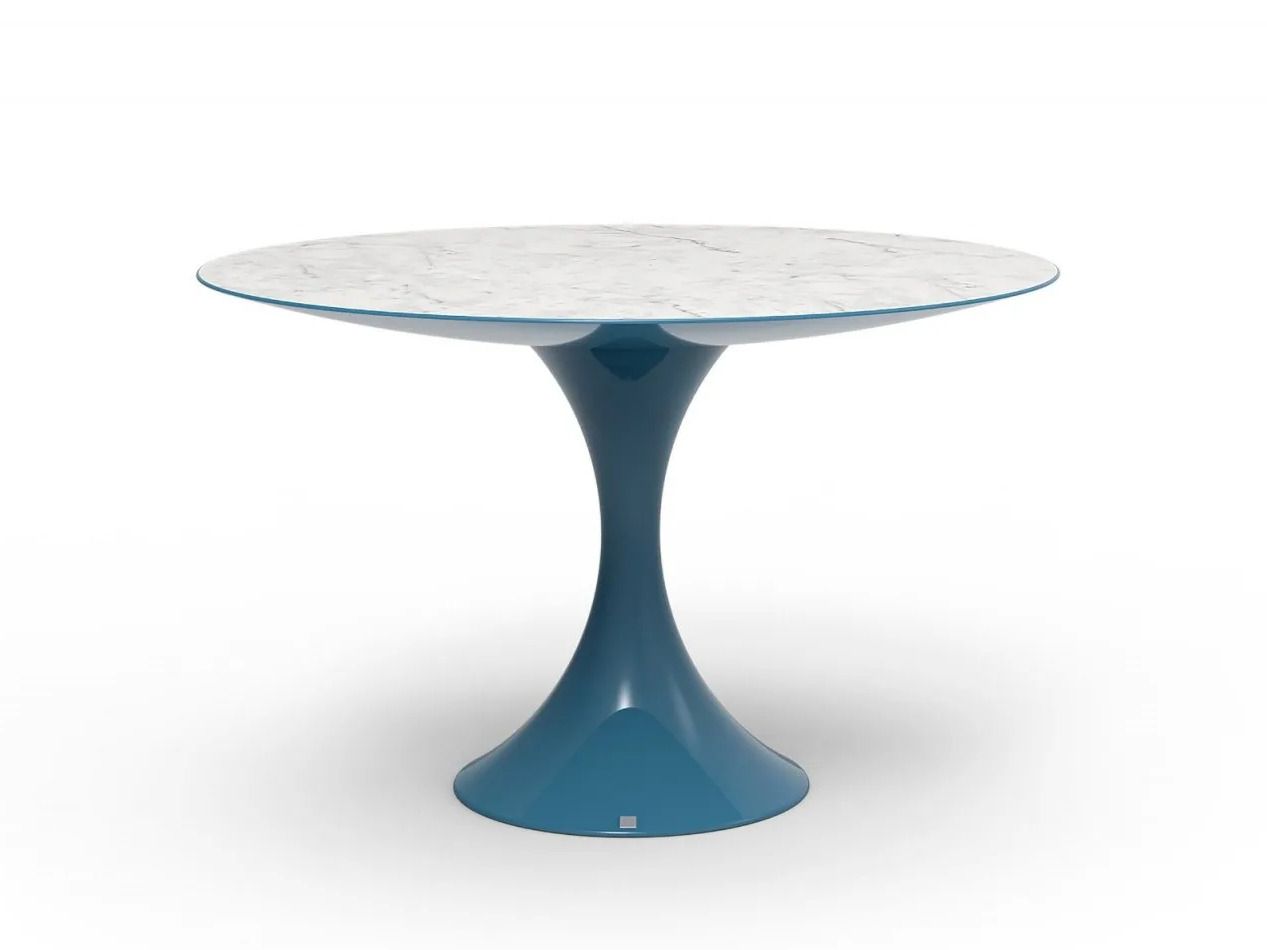 Обеденный стол из стекловолокна с столешницей из каррарского мрамора GANSK JADE ARCH-00019345 - Вид №3