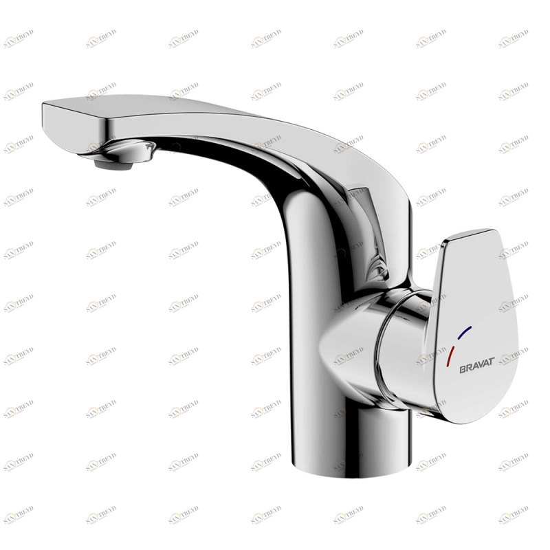 Смеситель для умывальника Nizza F1353387CP-RUS bravat 