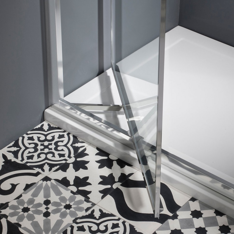 Дверь в Infold 900mm с боковым экраном 1000mm Britton Burlington EIDSC0900, ESPSC1000  - Вид №3