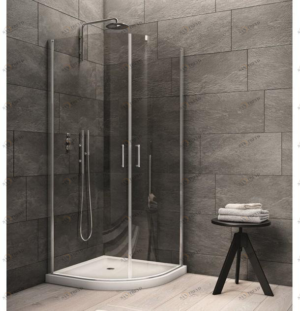 INDA® Полукруглая стеклянная душевая кабина с распашной дверцей Claire design B586…0