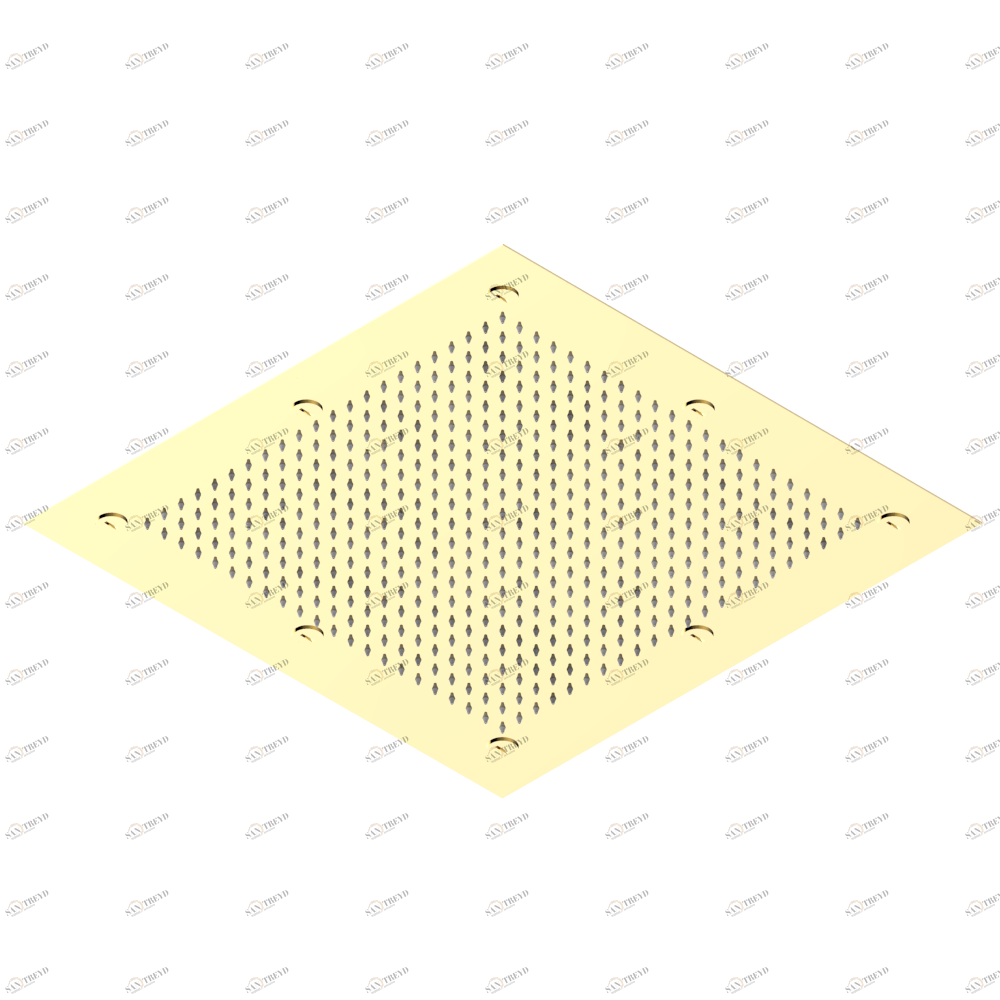 G00-487 Душ металлический потолочный 454 x 454 мм с защитой от жёсткой воды (доступен только в A02, B01,C01, D03, F01) Thg-paris Золото G00 487 CAT.F