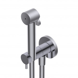 72J018 Ручной душ для унитаза с гибким шлангом 800 мм и патрубком для воды с подставкой для ручного душа и регулятором потока Ritmonio Toilet Accessories