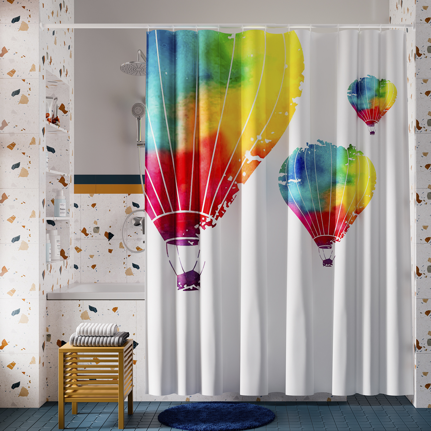 SC-57102 Rossel Шторка для ванной WasserKRAFT 