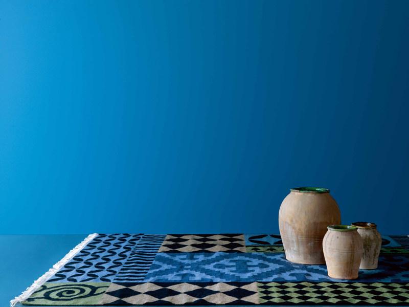 GAN Прямоугольный шерстяной коврик Kilim sun-id-1409010 - Вид №1