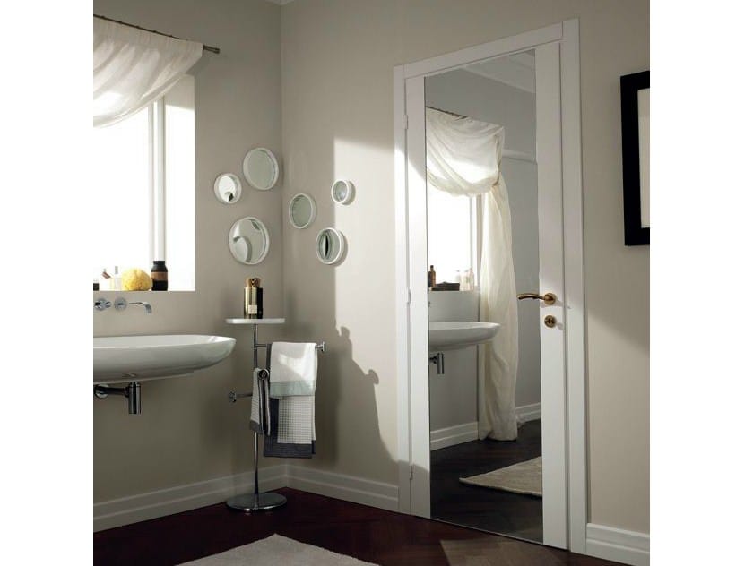 Классический стиль лакированная распашная дверь с зеркальным стеклом GAROFOLI Mirabilia ARCH-00036836