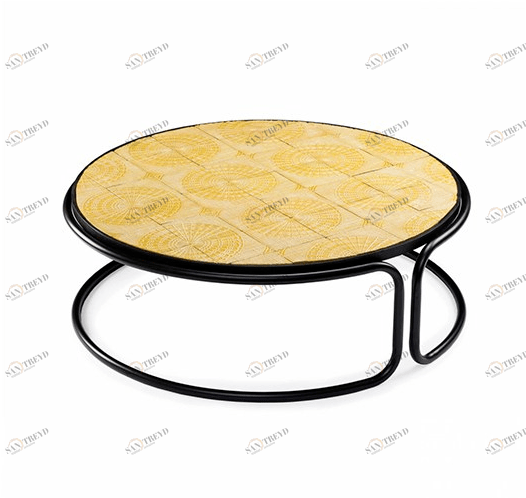 Mambo Unlimited Ideas Круглый керамический журнальный столик для гостиной Caldas sun-id-1497238