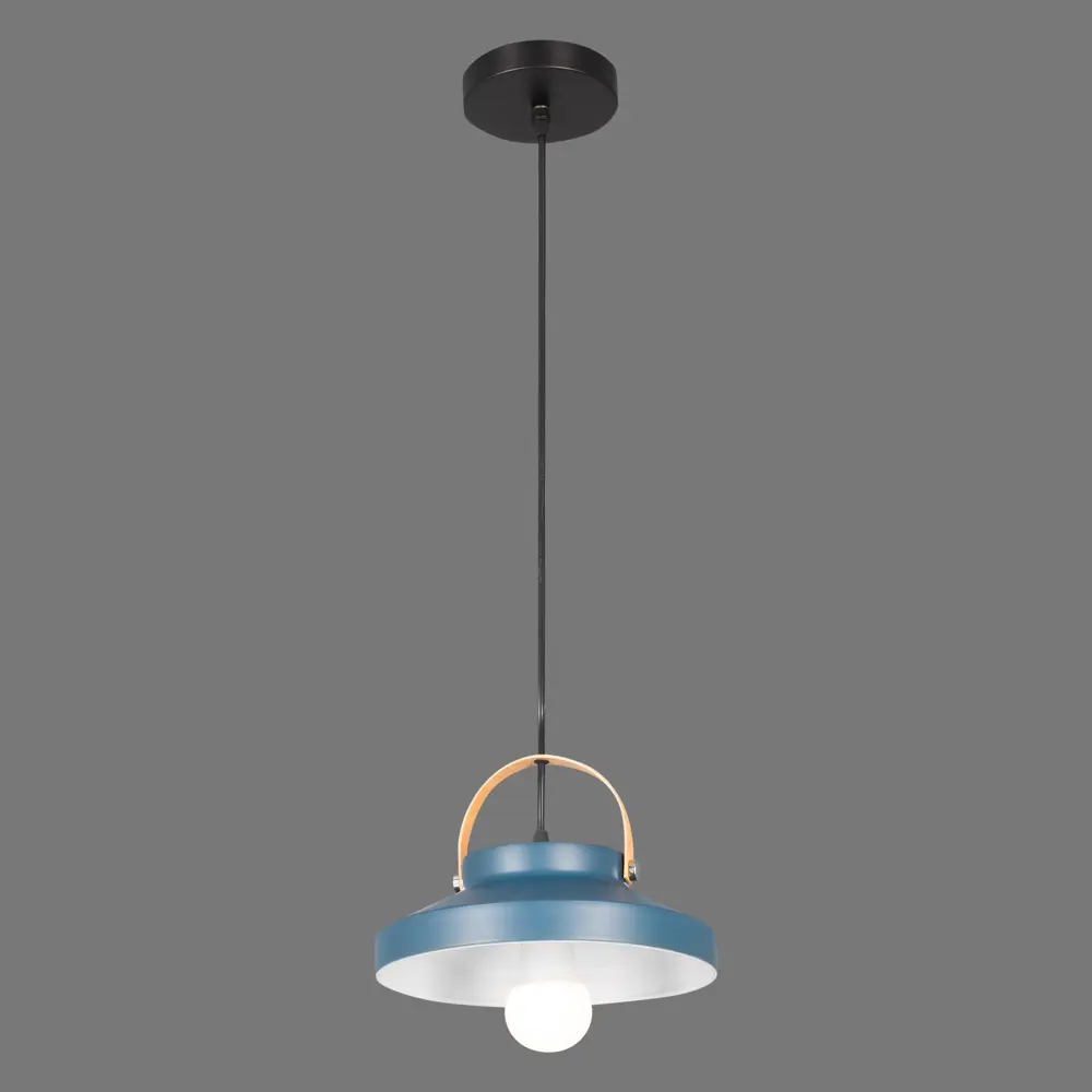 Подвесной светильник Toplight Wendi, 1 лампа, 7 м², цвет синий/дерево 82672377 STLM-2118213  - Вид №3
