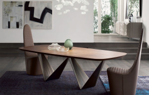 Стол  REFLEX PRISMA 72 STEEL BEVEL WOOD
